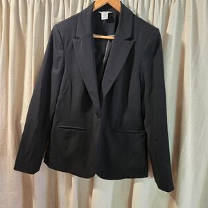 Liz Claiborne Charcoal Pinstripe Blazer